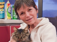 Lisa and Hermes in kitchen PB060070  Hermes and Lisa